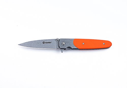 Ganzo Messer G743 Grifffarbe: Grau - Klingenlänge: 8,7 cm - Verschlussart: Frame Lock - Klingenstahl: 440C rostfreier Edelstahl von Ganzo