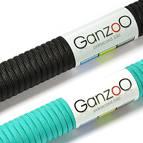 Ganzoo Paracord 550 Seil für Armband, Leine, Halsband, Nylon-Seil 30 Meter, Set von Ganzoo