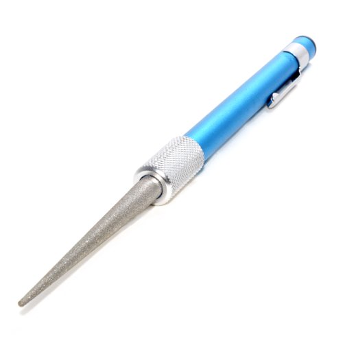 Ganzoo Schleifstein im kompakten Stiftformat, Diamant Schleifstift, Schleifer für Messer und Co., Farbe: Blau - Marke von Ganzoo