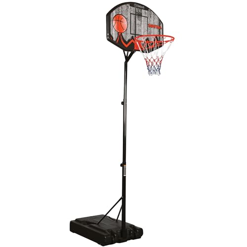 Garlando Basketballkorb Memphis, Outdoor, höhenverstellbare Korbanlage 190 cm-260 cm, ideal für zuhause, Kinder- und Jugendbetreuung von Garlando