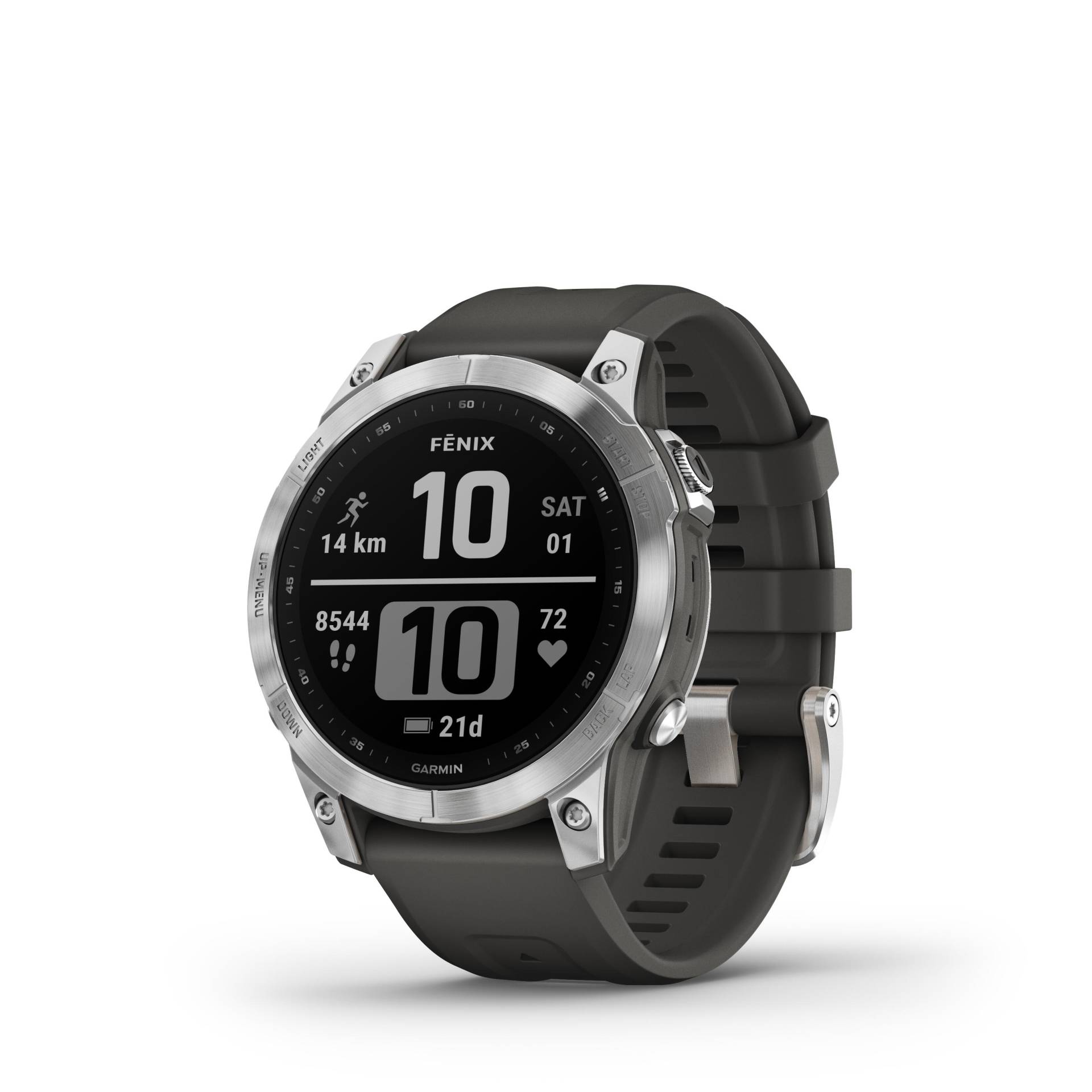 GPS-Uhr Smartwatch Garmin Fenix 7 silber/grau von Garmin