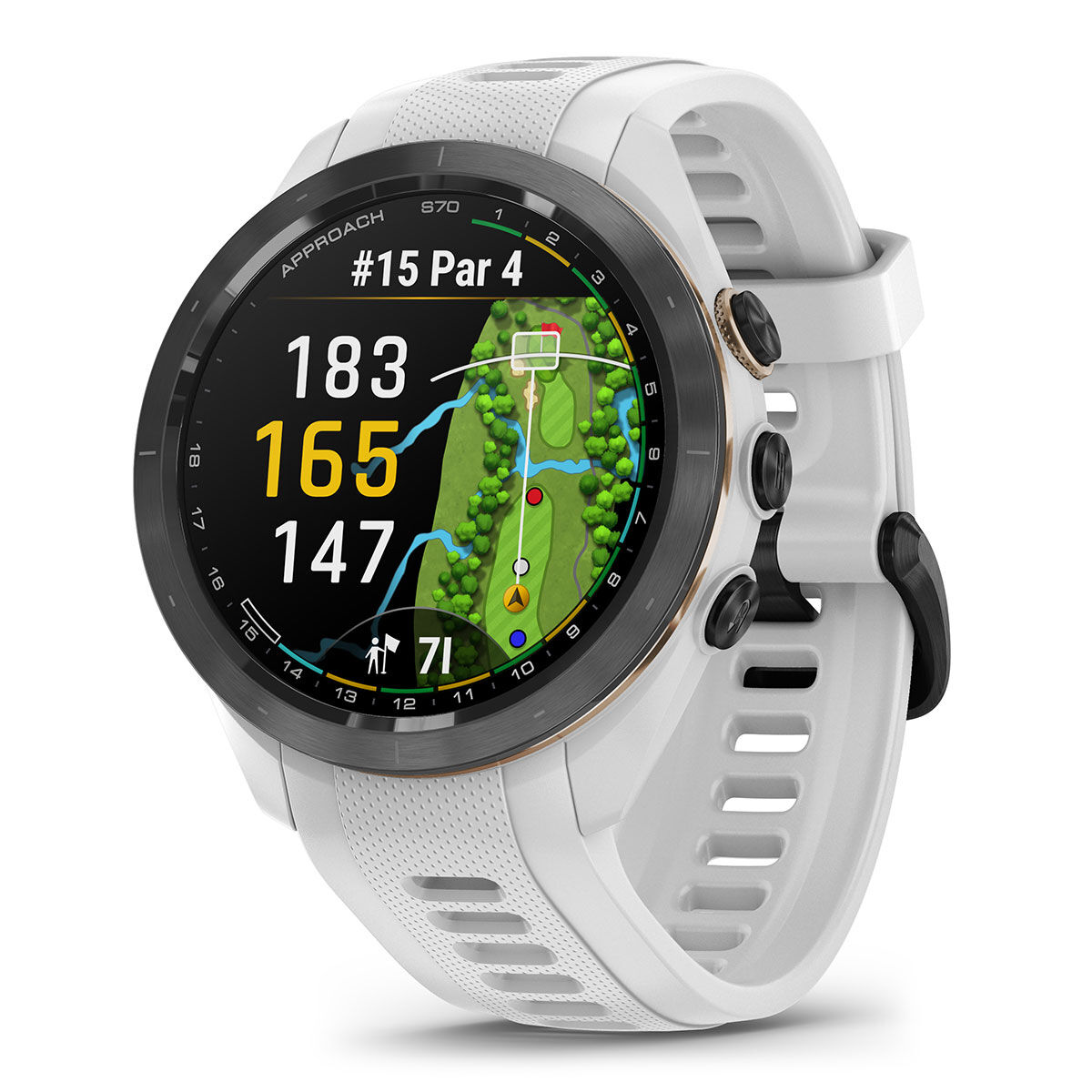 Garmin Approach S70s 42mm Golf GPS Watch, White | American Golf von Garmin