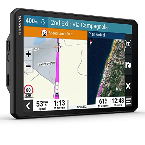 Garmin Camper 895 MT-D EU - Navigationsgerät mit 8 Zoll(20,3 cm)Display für Wohnmobile/Wohnwagen,vorinstallierten 3D-Karten für Europa und Südafrika, Verkehrsinfos in Echtzeit, Campingplatz-Datenbank von Garmin
