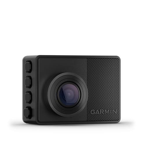 Garmin Dash Cam 67W – kompakte Dashcam mit automatischer Unfallerkennung, 2“ (5,1 cm) Farbdisplay, weitem 180° Bildwinkel, scharfen HD-Aufnahmen in 1440p und vernetzten Services für mehr Sicherheit von Garmin