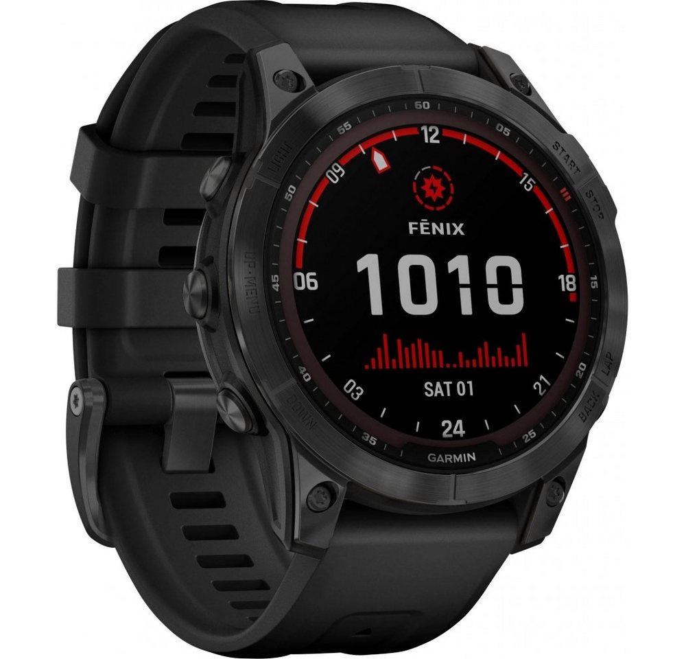 Garmin Fenix 7 Solar - Smartwatch - schiefergrau/schwarz Smartwatch von Garmin