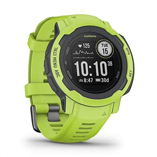 Garmin Instinct 2 – GPS-Smartwatch mit bis zu 28 Tagen Akkulaufzeit, über 40 Sport-Apps, Smart Notifications, Fitnessfunktionen wie Trainingszustand, Fitnessalter oder Schlafanalyse, Generalüberholt von Garmin