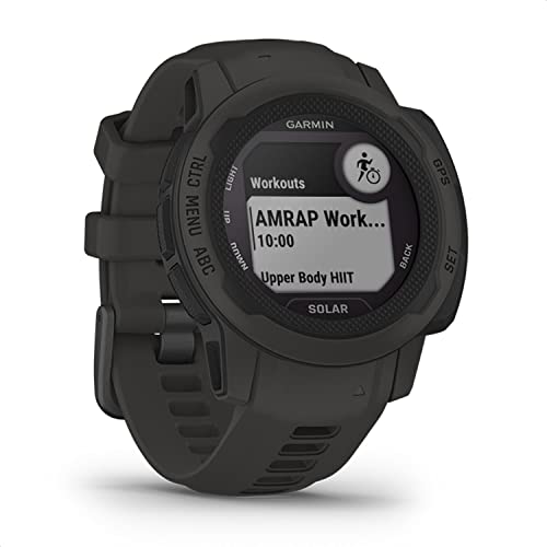 Garmin Instinct 2S Solar – schlanke GPS-Smartwatch mit bis zu 51 Tagen Akkulaufzeit, über 40 Sport-Apps, Garmin Pay, Trainingszustand, Fitnessalter oder Schlafanalyse (Generalüberholt) von Garmin