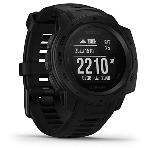 Garmin Instinct Tactical - wasserdichte GPS-Smartwatch mit Tactical-Ladefunktion für bis zu 54 Tage Akku. Mit Sport- und Fitness-Funktionen, Pulsmessung am Handgelenk und Smartphone Benachrichtigungen von Garmin