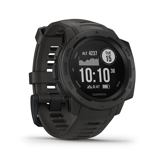 Garmin Instinct - wasserdichte GPS-Smartwatch mit Sport-/Fitnessfunktionen. Herzfrequenzmessung, Fitness Tracker und Smartphone Benachrichtigungen. Viele Modelle zur Auswahl (Generalüberholt) von Garmin