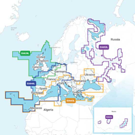 Garmin Naeu646l Europe/central&west Navionics®+ Micro Sd/sd Card Map Mehrfarbig von Garmin