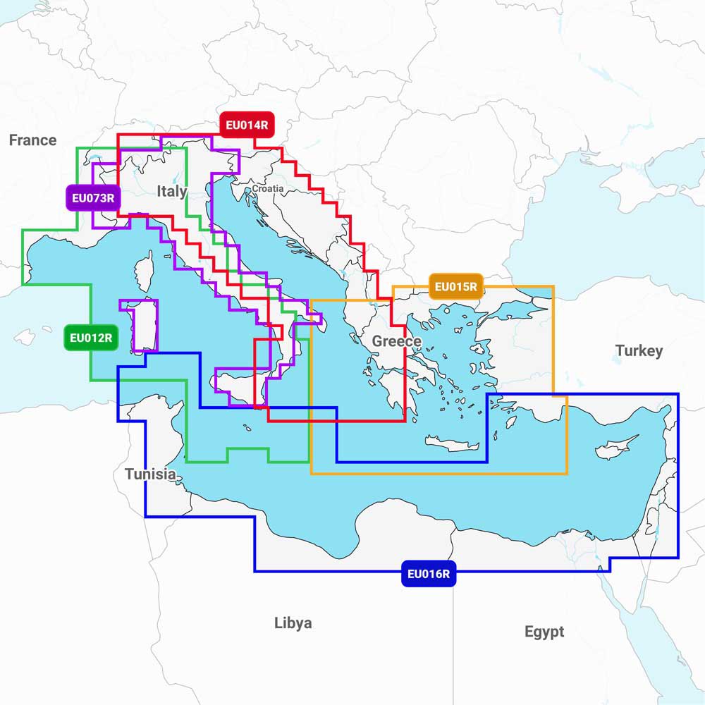 Garmin Npeu012r Mediterranean Sea Central&west Navionics Platinum+™ Microsd™/sd™ Card Marine Charts Durchsichtig von Garmin