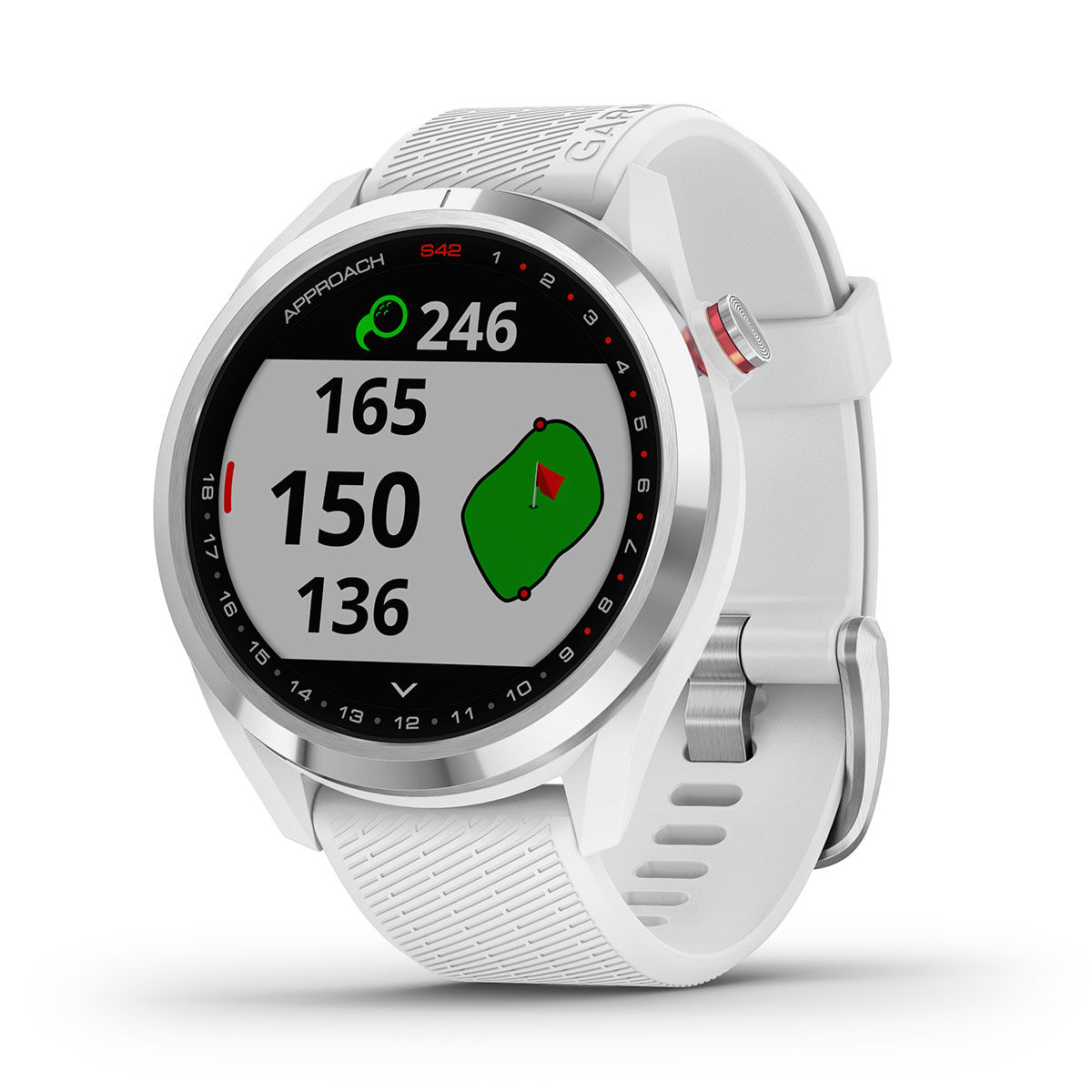 Garmin Golf GPS Watch, Silver and White Stylish Approach S42 | American Golf, One Size - Father's Day Gift von Garmin