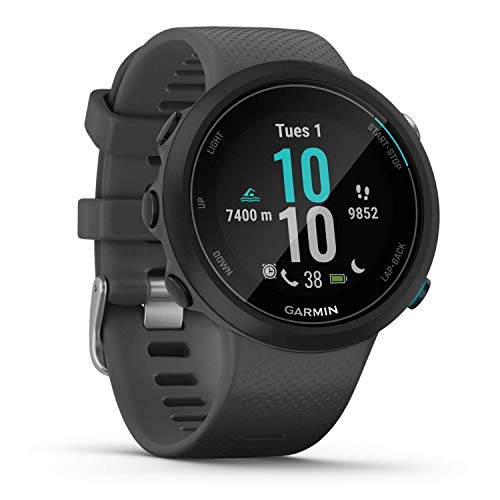 Garmin Swim 2 GPS-Schwimmuhr mit Herzfrequenzmessung unter Wasser und speziellen Schwimmfunktionen, Schwimmbad-/Freiwasser-Modus, GLONASS, GALILEO, Sport-Apps, 7 Tage Akkulaufzeit, Grau Garmin Swim 2 GPS-Schwimmuhr mit Herzfrequenzmessung unter Wasser und speziellen Schwimmfunktionen, Schwimmbad-/Freiwasser-Modus, GLONASS, GALILEO, Sport-Apps, 7 Tage Akkulaufzeit, Grau von Garmin