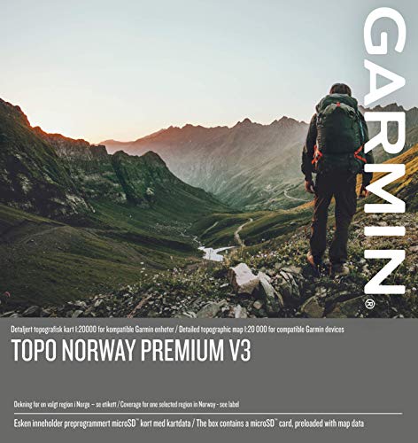 Garmin TOPO Norway Premium v3, 8-Nordland Nord Kartenmaterial, Mehrfarbig, One Size von Garmin