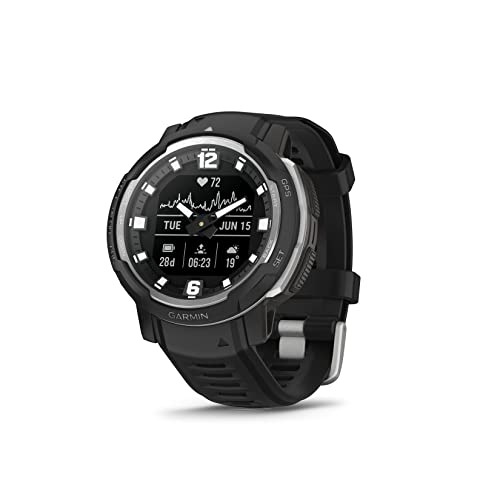 Garmin Instinct Crossover - Robuste Hybrid GPS-Smartwatch mit analoger Präzisionszeitmessung, über 40 Sport-Apps, Benachrichtigungen und Garmin Pay von Garmin