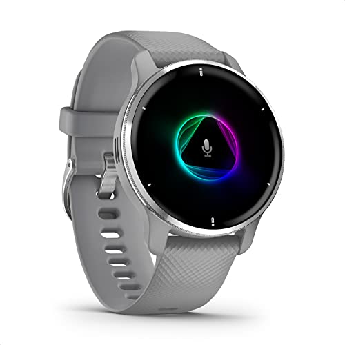 Garmin Venu 2 Plus – GPS-Fitness-Smartwatch mit Bluetooth Telefonie und Sprachassistenz. Ultrascharfes 1,3“ AMOLED-Touchdisplay, Fitnessfunktionen, Garmin Music und Garmin Pay (Generalüberholt) von Garmin