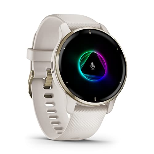 Garmin Venu 2 Plus – GPS-Fitness-Smartwatch mit Bluetooth Telefonie und Sprachassistenz. Ultrascharfes 1,3“ AMOLED-Touchdisplay, Fitnessfunktionen, Garmin Music und Garmin Pay (Generalüberholt) von Garmin