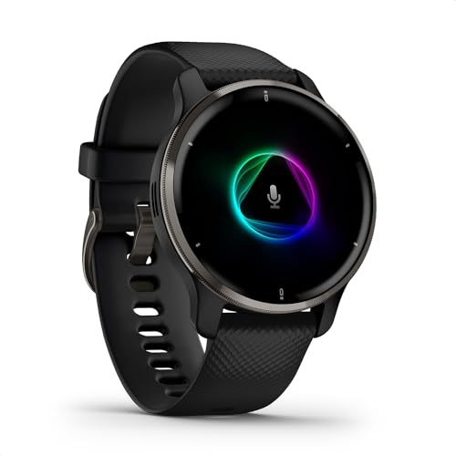 Garmin Venu 2 Plus – GPS-Fitness-Smartwatch mit Bluetooth Telefonie und Sprachassistenz. Ultrascharfes 1,3“ AMOLED-Touchdisplay, Fitnessfunktionen, Garmin Music und Garmin Pay von Garmin