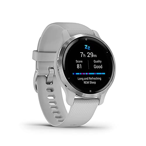 Garmin Venu 2S – schlanke GPS-Fitness-Smartwatch mit ultrascharfem 1,1“ AMOLED-Touchdisplay, Gesundheitsfunktionen, über 25 vorinstallierten Sport-Apps, Garmin Music & Garmin Pay (Generalüberholt) von Garmin