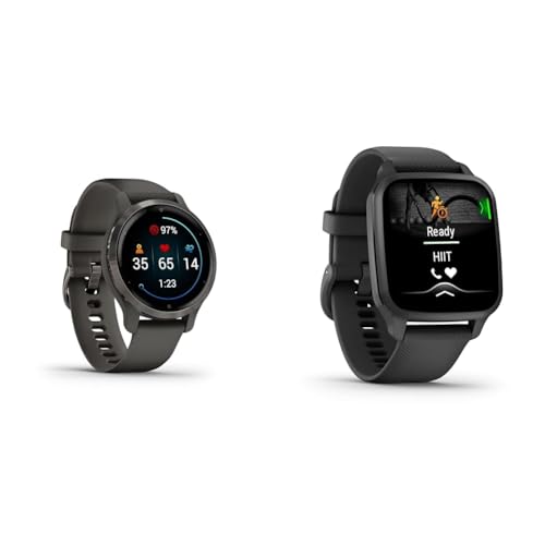 Garmin Venu 2S – schlanke GPS-Fitness-Smartwatch & Venu Sq 2 Music - GPS-Fitness-Smartwatch mit 1,4" AMOLED Display von Garmin