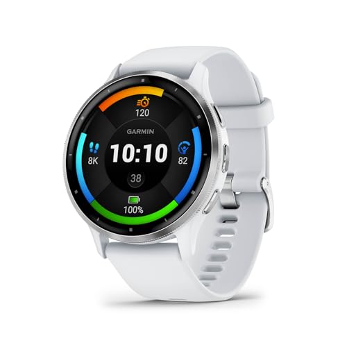 Garmin Venu 3 – GPS-Fitness-Smartwatch mit Bluetooth Telefonie und Sprachassistenz, Ultrascharfes 1,3 / 1,1 Zoll AMOLED-Touchdisplay, Fitnessfunktionen, Garmin Music, Garmin Pay und Rollstuhlmodus von Garmin