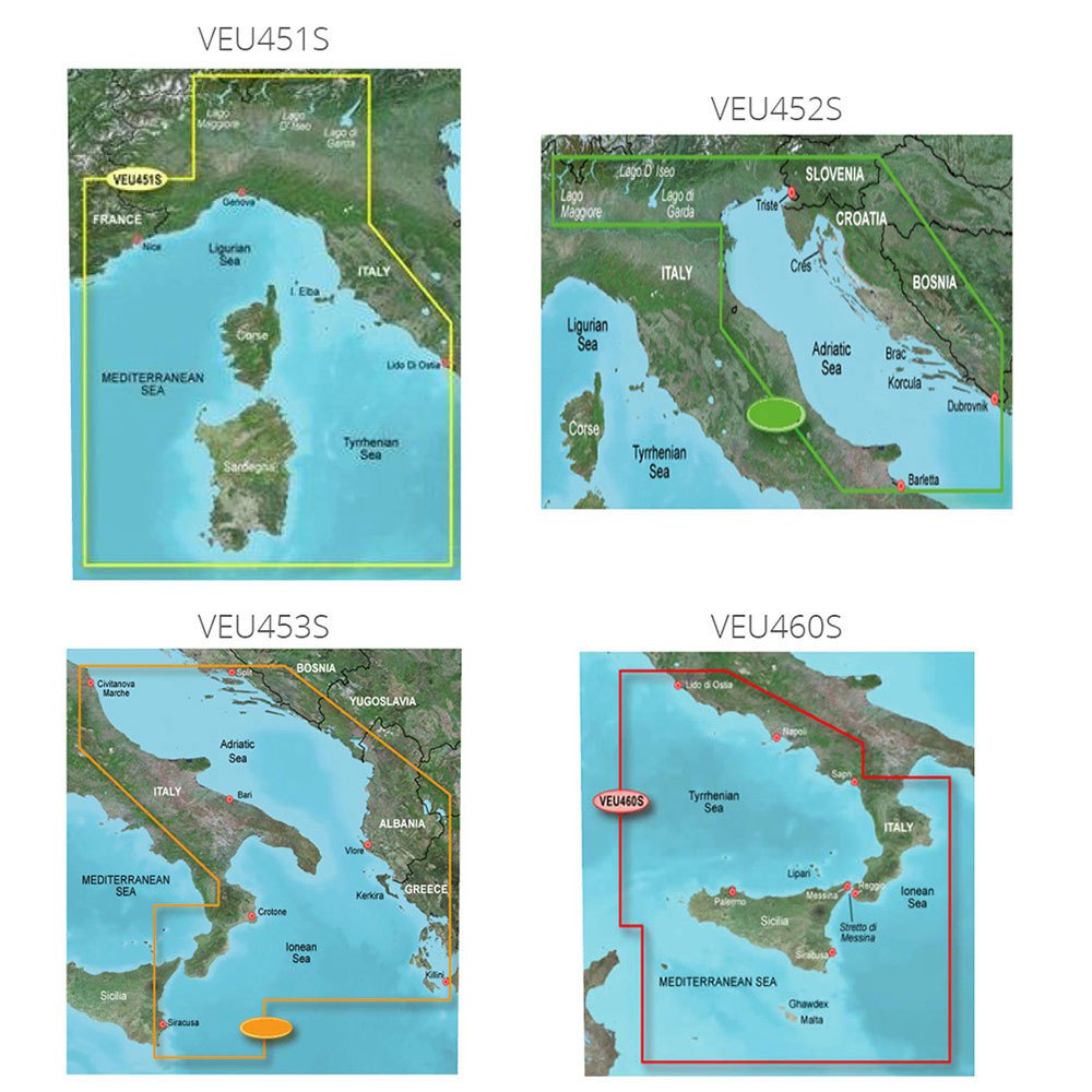 Garmin Veu452s-adriatic Sea North Coast Card Marine Charts Blau von Garmin