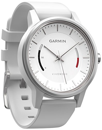 Garmin Vívomove WW, White with Sport Band Fitness-Tracker Im Klassischen Uhrendesign, Weiß, Regular von Garmin