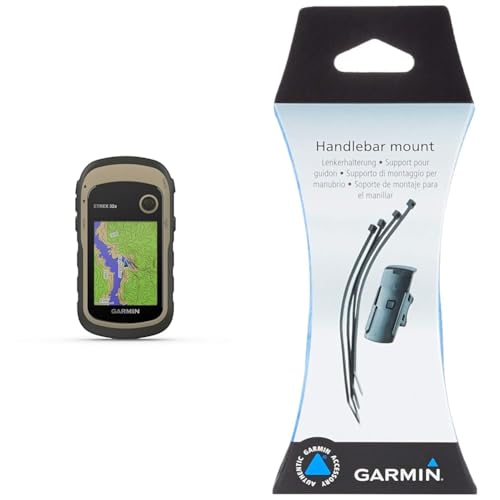 Garmin eTrex 22x GPS outdoor navigation 2.2 inch colour display., grey & Garmin Mount, secure attachment with cable ties von Garmin