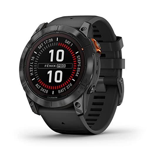 Garmin fēnix 7X Pro – GPS-Multisport-Smartwatch mit Farbdisplay und Touch-/Tastenbedienung, TOPO-Karten, über 60 vorinstallierte Sport-Apps, Garmin Music und Garmin Pay. Verschiedene Varianten von Garmin
