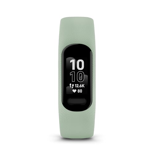 Garmin vívosmart 5 – Fitness-Tracker mit extragroßem OLED-Touchdisplay, Gesundheitsfunktion wie Schlafqualität und Herzfrequenzmessung. Bis zu 7 Tage Akkulaufzeit, wasserdicht und Notfallhilfe. von Garmin