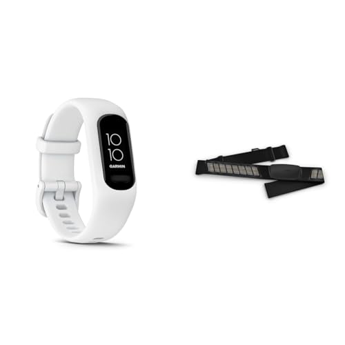 Garmin vívosmart 5 – Fitness-Tracker mit extragroßem OLED-Touchdisplay & HRM-DUAL – Brustgurt zur Aufzeichnung von Herzfrequenzwerten, ANT+ & Bluetooth Technologie von Garmin