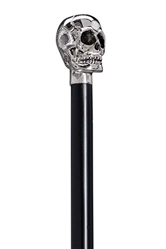 Gehstock Frackstock Skull mit Totenkopf-Chromknauf von Gastrock