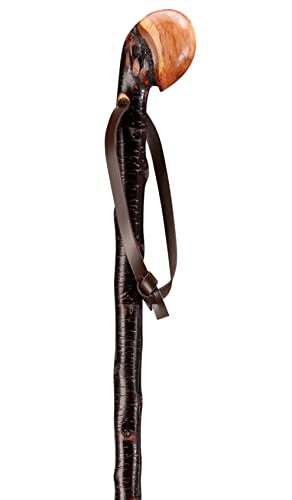 Gehstock Wanderstock Schwarzdorn-Wurzelstock rindenecht mit Lederschlaufe 105 cm von Gastrock