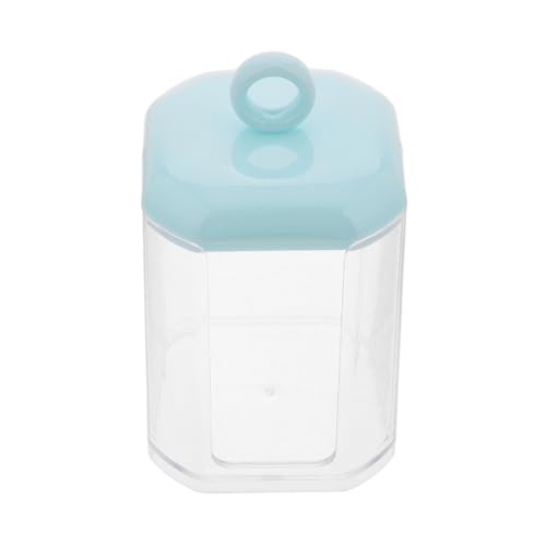 Gatuida Wattestäbchen und Wattepad Aufbewahrungsbox mit Deckel und Feuchtigkeitsgeschützter Kosmetikorganizer aus Tragbarer Organizer für Badezimmer und Schminktisch Kleiner Blauer von Gatuida