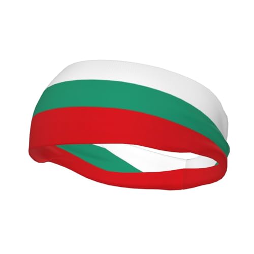 Bulgarische Flagge gedruckt Junk Bandana Stirnbänder – leichte und atmungsaktive Sport-Stirnbänder zum Laufen – ideal für langes Haar von GaxfjRu