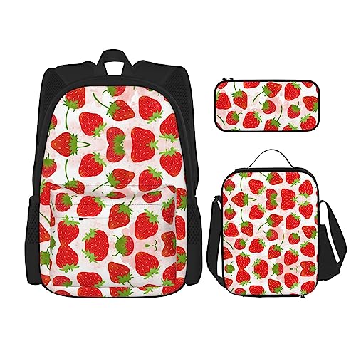 GaxfjRu 3-teiliges Rucksack-Set, stilvolle Schultasche mit Lunchbox, Rucksäcke für die Schule und Federmäppchen, perfekt für die Schule von GaxfjRu