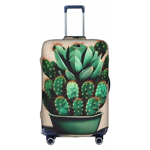 GaxfjRu Cactus Art Personalisierte Gepäckabdeckung, TSA-geprüfte Koffer, Kofferabdeckungen für Gepäck, 71,1 cm, große Kofferhülle, Weiss/opulenter Garten, Small von GaxfjRu