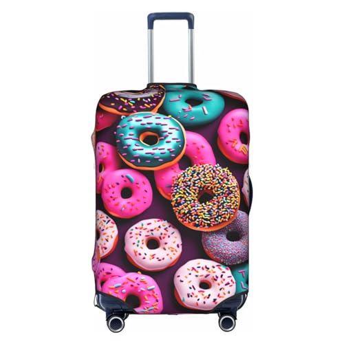 GaxfjRu Donut Personalisierte Gepäckabdeckung, TSA-geprüfte Koffer, Kofferabdeckungen für Gepäck, 71,1 cm, große Kofferhülle, Weiß, Medium von GaxfjRu
