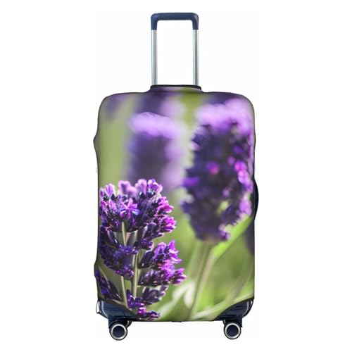 GaxfjRu Gepäckabdeckung, Lavendelfarbene Blumen, TSA-geprüft, Kofferabdeckungen für Gepäck, 71,1 cm, großer Kofferbezug, Weiß, Größe XL, weiß, XL von GaxfjRu