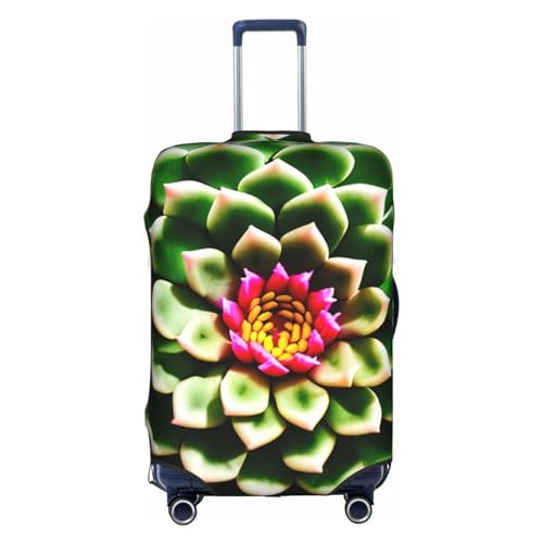 GaxfjRu Gepäckabdeckung mit blühender Kaktusblüte, personalisierbar, TSA-geprüft, Kofferabdeckungen für Gepäck, 71,1 cm, große Kofferhülle, Weiß, Large von GaxfjRu