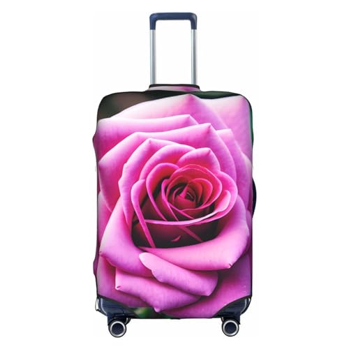 GaxfjRu Gepäckabdeckung mit lila Rose, personalisierbar, TSA-geprüft, Kofferabdeckungen für Gepäck, 71,1 cm, große Kofferhülle, Weiss/opulenter Garten, X-Large von GaxfjRu