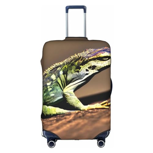 GaxfjRu Lizard HD Personalisierte Gepäckabdeckung, TSA-geprüfte Koffer, Kofferabdeckungen für Gepäck, 71,1 cm, große Kofferhülle, Weiß, Small von GaxfjRu