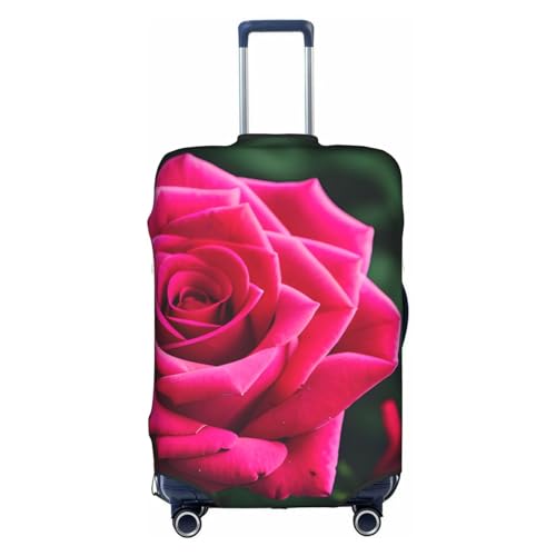 GaxfjRu Personalisierte Gepäckabdeckung mit Rosenblüte, TSA-geprüft, Kofferabdeckungen für Gepäck, 71,1 cm, große Kofferhülle, Weiss/opulenter Garten, Small von GaxfjRu