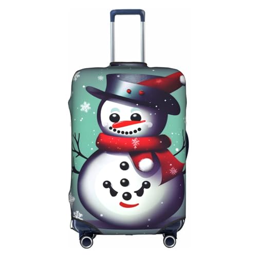 GaxfjRu Personalisierte Gepäckabdeckung mit Schneemann-Motiv, TSA-geprüft, Kofferabdeckungen für Gepäck, 71,1 cm, großer Kofferbezug, Weiß, Größe XL, Weiß, X-Large von GaxfjRu