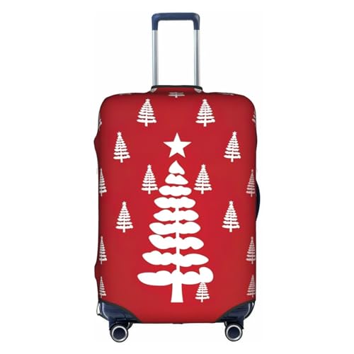 GaxfjRu Personalisierte Gepäckabdeckung mit Weihnachtsbaum, TSA-geprüft, Kofferabdeckungen für Gepäck, 71,1 cm, große Kofferhülle, Weiss/opulenter Garten, Small von GaxfjRu