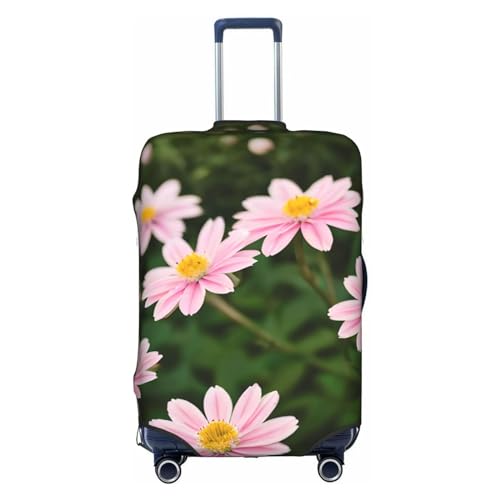 GaxfjRu Personalisierte Gepäckabdeckung mit rosa und weißen Blumen, TSA-geprüft, Kofferabdeckungen für Gepäck, 71,1 cm, große Kofferhülle, Weiß, Large von GaxfjRu