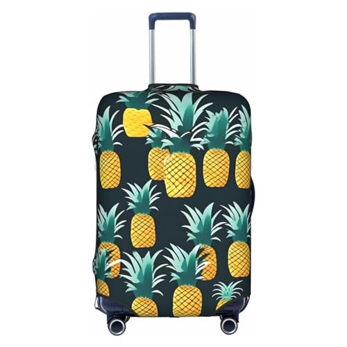 GaxfjRu Pineapple Personalisierte Gepäckabdeckung, TSA-geprüfte Koffer, Kofferabdeckungen für Gepäck 71,1 cm, große Kofferabdeckung, Weiß, L, weiß, L von GaxfjRu
