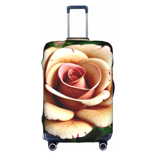 GaxfjRu Rustikale Rosenblüten-Gepäckabdeckung, TSA-geprüft, Kofferabdeckungen für Gepäck, 71,1 cm, große Kofferhülle, Weiss/opulenter Garten, X-Large von GaxfjRu