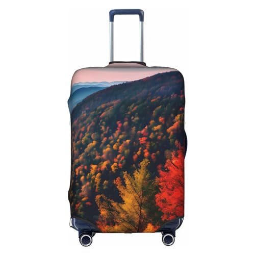 GaxfjRu Smokey Mountain Cliff Personalisierte Gepäckabdeckung, TSA-geprüfte Koffer, Kofferabdeckungen für Gepäck, 71,1 cm, große Kofferhülle, Weiß, Medium von GaxfjRu