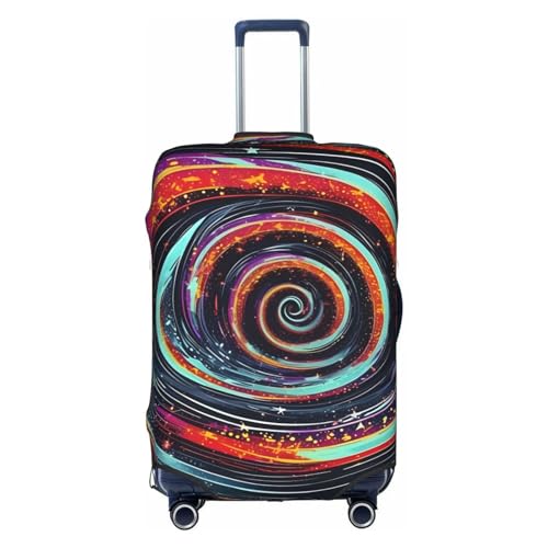 GaxfjRu Space Spiral Cosmic Gepäckabdeckung, personalisierbar, TSA-geprüft, Kofferabdeckungen für Gepäck, 71,1 cm, große Kofferabdeckung, Weiß, Medium von GaxfjRu